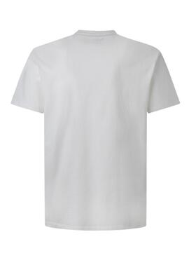 Camiseta Pepe Jeans Theo Blanca Para Hombre