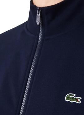 Sudadera Lacoste Basica Cremallera Marino