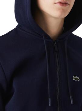 Sudadera Lacoste Hood Zip Marino para hombre