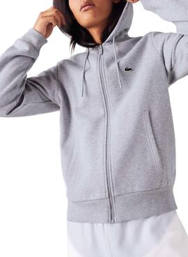 Sudadera Lacoste Hood Zip Gris para Hombre