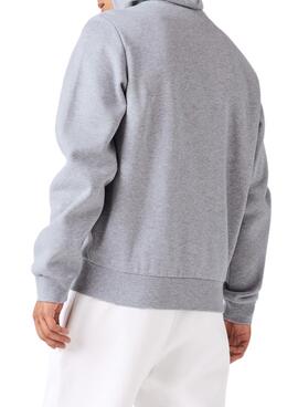 Sudadera Lacoste Hood Zip Gris para Hombre