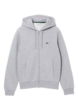 Sudadera Lacoste Hood Zip Gris para Hombre