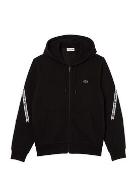 Sudadera Lacoste Franja Monografica Negro