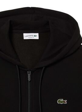 Sudadera Lacoste Franja Monografica Negro