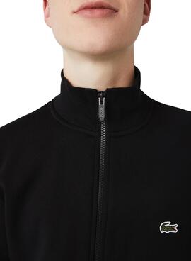 Sudadera Lacoste Cremallera Negro para Hombre