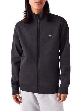 Sudadera Lacoste Cremallera Antracita para Hombre