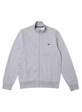 Sudadera Lacoste Brushed Gris Para Hombre