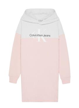 Vestido Calvin Klein Sudadera Rosa Para Niña