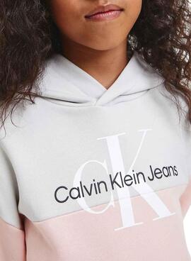 Vestido Calvin Klein Sudadera Rosa Para Niña
