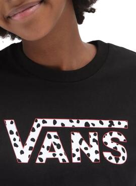 Camiseta Vans Dalmation Negra Para Niña y Niño