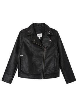 Cazadora Biker Pepe Jeans Allure Negra Para Niña