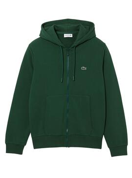 Sudadera Lacoste Básica Verde Para Hombre