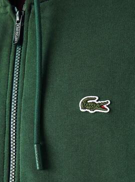 Sudadera Lacoste Básica Verde Para Hombre