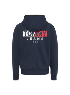 Sudadera Tommy Jeans Entry Flag Marina Para Hombre