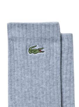 Pack 3 Calcetines Lacoste Básicos Altos Gris