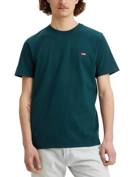 Camiseta Levis Original Verde Oscuro Para Hombre