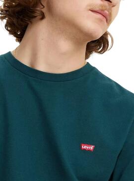 Camiseta Levis Original Verde Oscuro Para Hombre