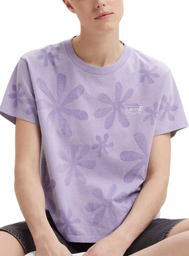 Camiseta Levis Graphic Floral Lila para Mujer