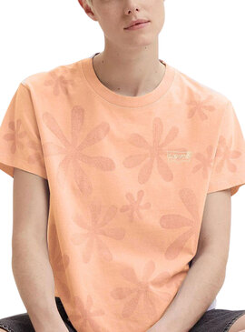 Camiseta Levis Graphic Floral Naranja para Mujer