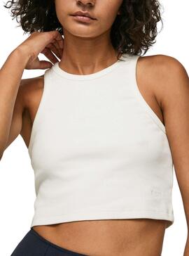 Top Crop Pepe Jeans Piera Blanco Para Mujer