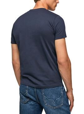 Camiseta Pepe Jeans Totem Marino Para Hombre