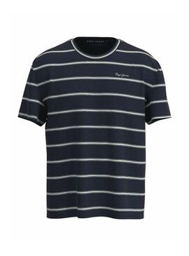 Camiseta Pepe Jeans Troy Rayas Marino Hombre