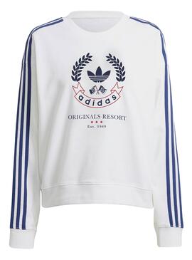 Sudadera Adidas Graphic Blanca Para Mujer