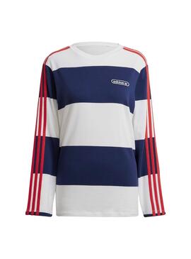 Sudadera Adidas Stripes Blanca Para Mujer