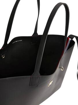 Bolso Tommy Hilfiger Tote Iconic Negro Para Mujer