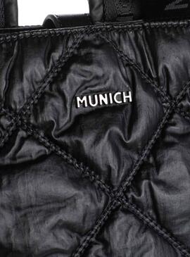 Mochila Munich Cover Backpack Negra Para Mujer