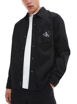 Sobrecamisa Calvin Klein Utility Negra Para Hombre