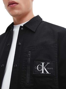 Sobrecamisa Calvin Klein Utility Negra Para Hombre