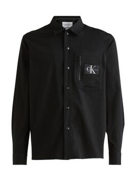 Sobrecamisa Calvin Klein Utility Negra Para Hombre