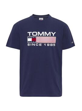 Camiseta Tommy Jeans Athletic Twisted Logo Marina