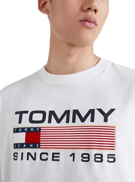 Camiseta Tommy Jeans Athletic Twisted Logo Blanca