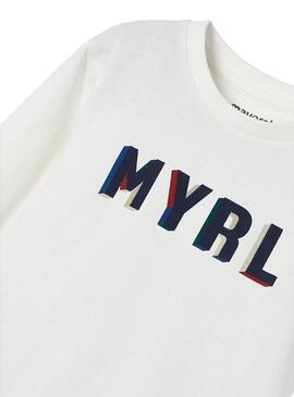 Camiseta Mayoral Básica Manga Larga Blanca Niño