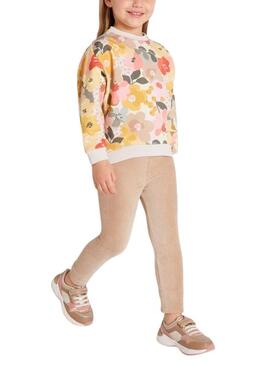 Conjunto Leggings Mayoral Estampado Beige Niña