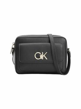 Bolso Calvin Klein Re-Lock Camera Bag Negro Mujer