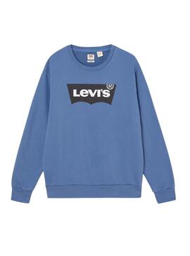 Sudadera Levis Standard Graphic Crew Azul Hombre