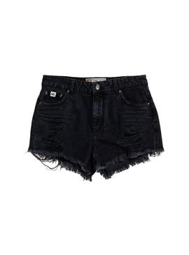 Shorts Superdry Eliza Cut Negro Para Mujer