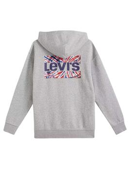 Sudadera Levis Graphic Zip Tiedye Gris Para Hombre