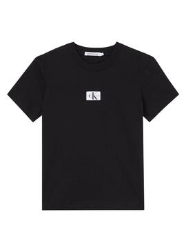 Camiseta Calvin Klein Jeans Badge Seaming Negro