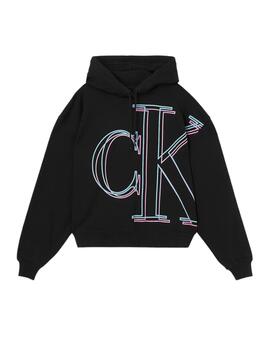Sudadera Calvin Klein Jeans Illuminated CK Negro