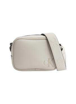 Bolso Calvin Klein Jeans Sculpted Beige Para Mujer