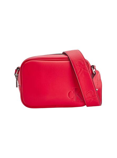 Bolso Calvin Jeans Sculpted Rojo Para Mujer