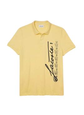 Polo Lacoste Regular Fit Amarillo Para Hombre