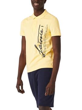 Polo Lacoste Regular Fit Amarillo Para Hombre