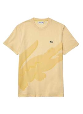 Camiseta Lacoste Croco Oversize Amarilla Hombre