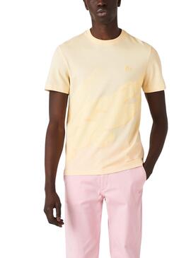 Camiseta Lacoste Croco Oversize Amarilla Hombre