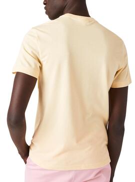 Camiseta Lacoste Croco Oversize Amarilla Hombre